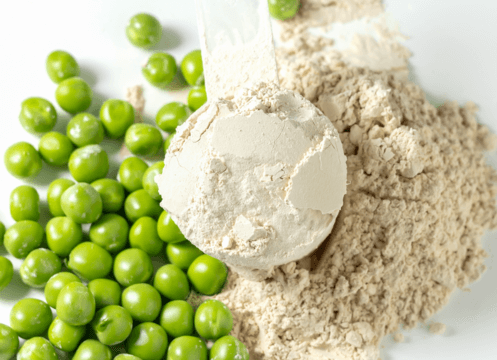 Green peas and powder